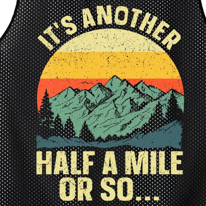 Camping Backpacking Mountain Hiker Gift Funny Hiking Mesh Reversible Basketball Jersey Tank