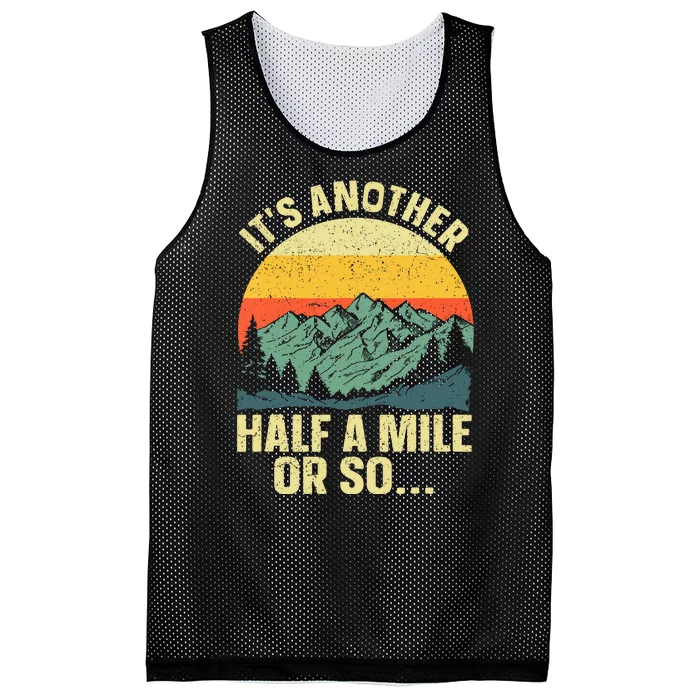 Camping Backpacking Mountain Hiker Gift Funny Hiking Mesh Reversible Basketball Jersey Tank