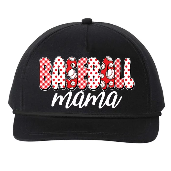 Cute Baseball Mama Snapback Five-Panel Rope Hat