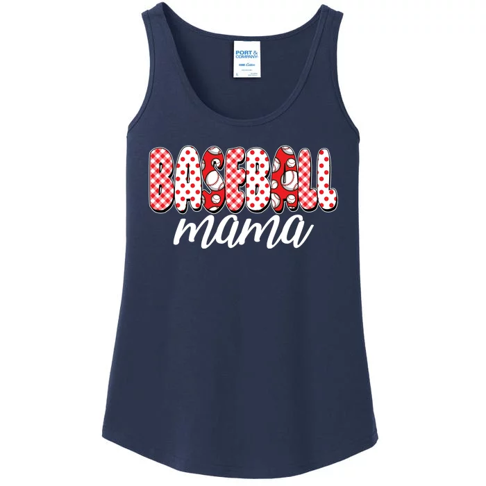 Cute Baseball Mama Ladies Essential Tank