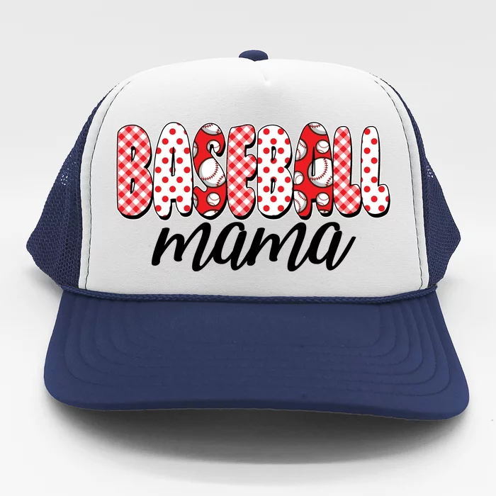 Cute Baseball Mama Trucker Hat