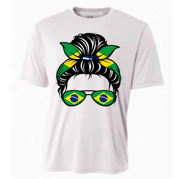 Cool Brazilian Messy Bun Cooling Performance Crew T-Shirt