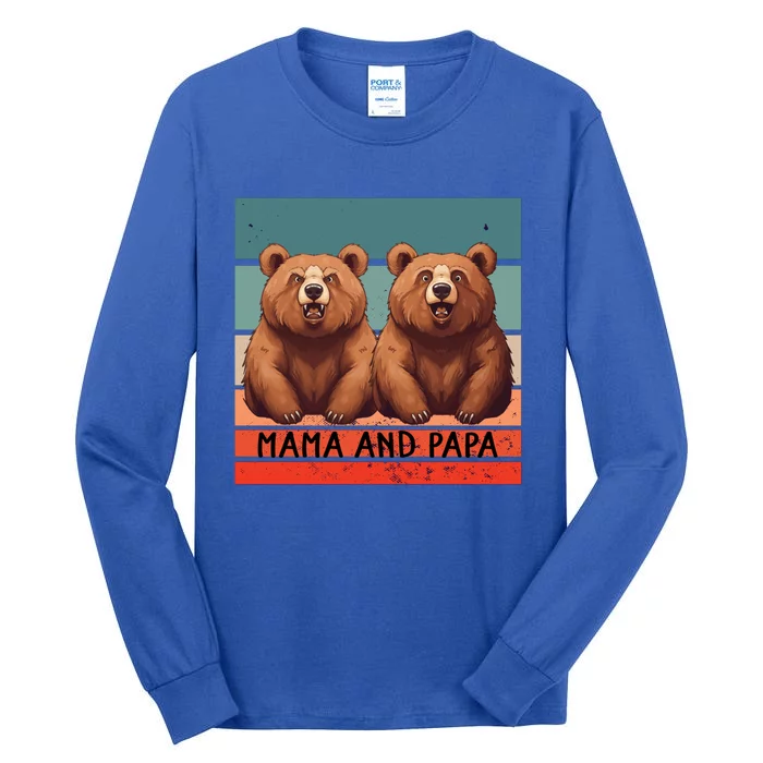 Charming Bears Mama And Papa Warm Playful Family Together Gift Tall Long Sleeve T-Shirt