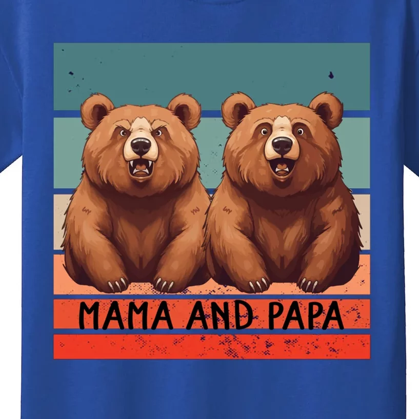 Charming Bears Mama And Papa Warm Playful Family Together Gift Kids T-Shirt