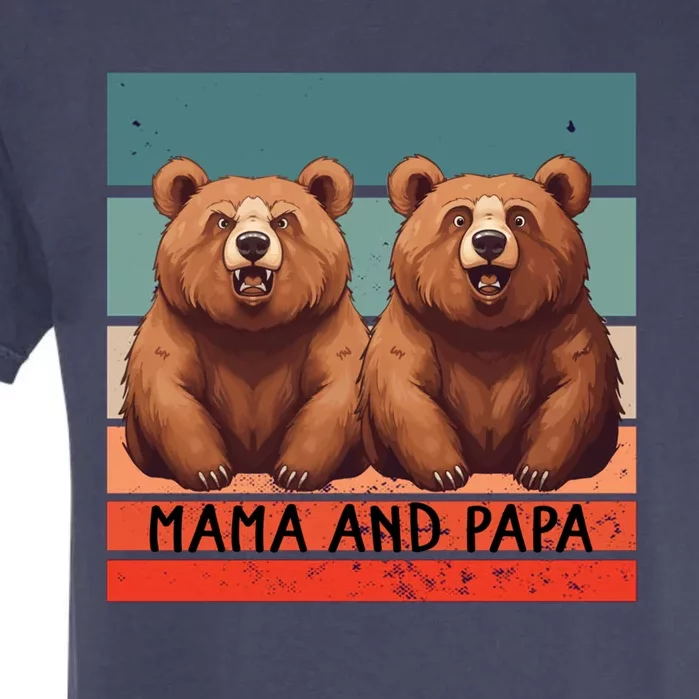 Charming Bears Mama And Papa Warm Playful Family Together Gift Garment-Dyed Heavyweight T-Shirt