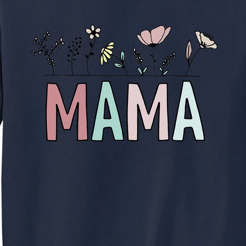 Cute Boho Mama Flower Mother's Day Family Matching Clothing Tall Sweatshirt