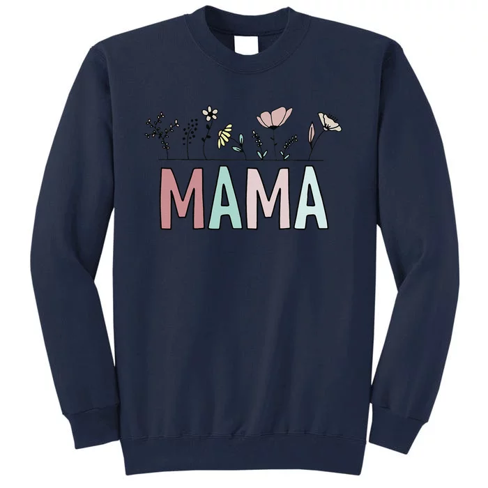 Cute Boho Mama Flower Mother's Day Family Matching Clothing Tall Sweatshirt