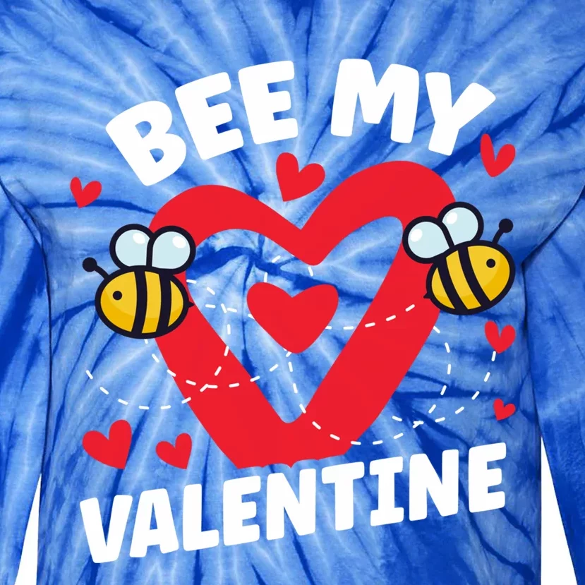 Cute Bee My Valentine's Day Beekeepers Gift Tie-Dye Long Sleeve Shirt