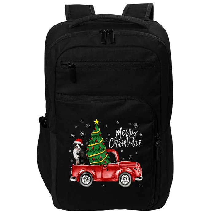 Cute Bernese Mountain Dog Truck Merry Christmas Dog Lover Gift Impact Tech Backpack