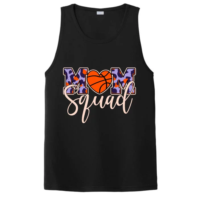 Cute Basketball Mom Squad Performance Tank