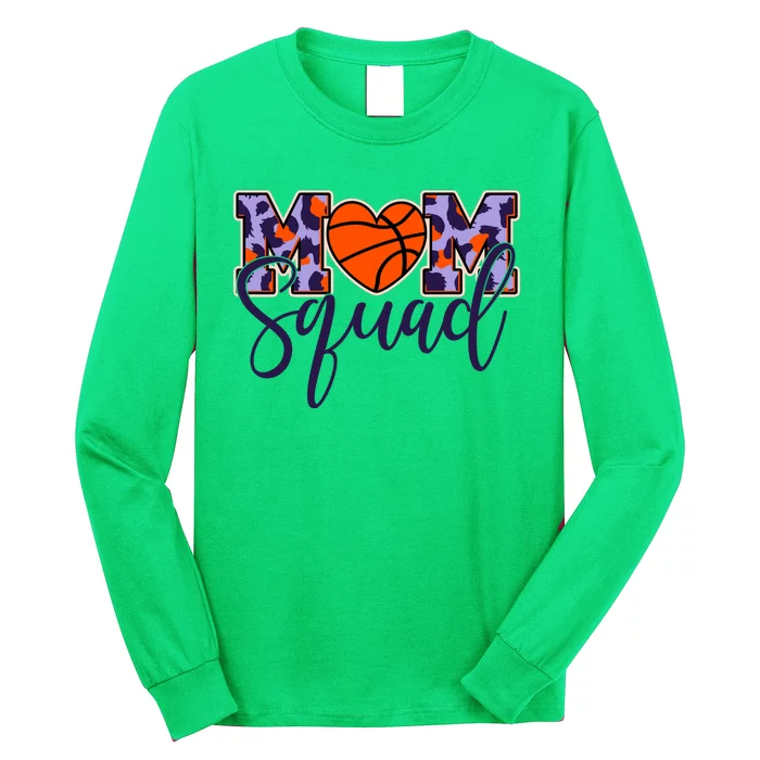 Cute Basketball Mom Squad Long Sleeve Shirt