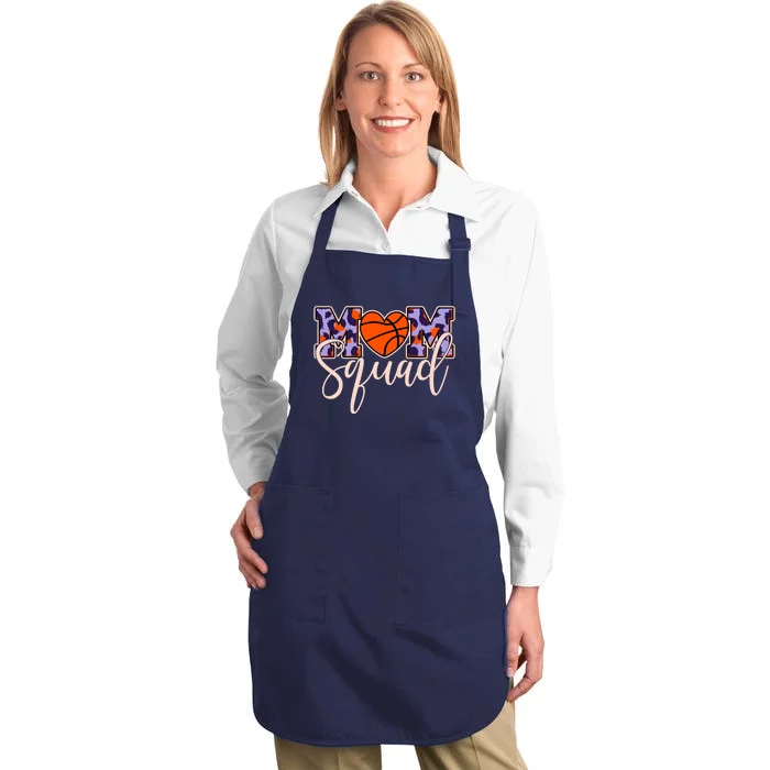 Cute Basketball Mom Squad Full-Length Apron With Pocket