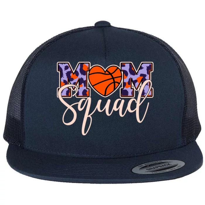 Cute Basketball Mom Squad Flat Bill Trucker Hat