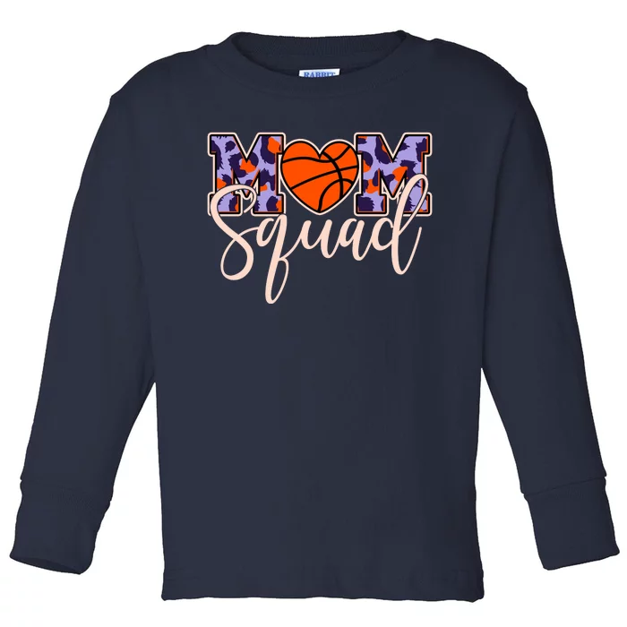 Cute Basketball Mom Squad Toddler Long Sleeve Shirt