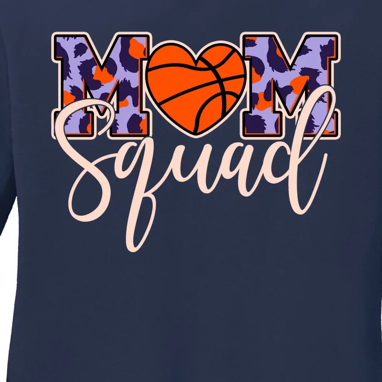 Cute Basketball Mom Squad Ladies Long Sleeve Shirt