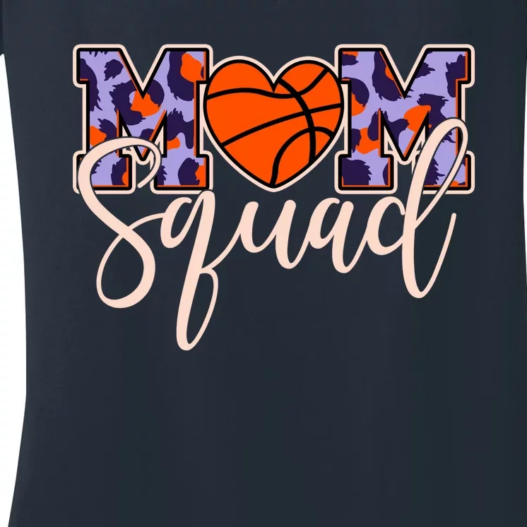 Cute Basketball Mom Squad Women's V-Neck T-Shirt