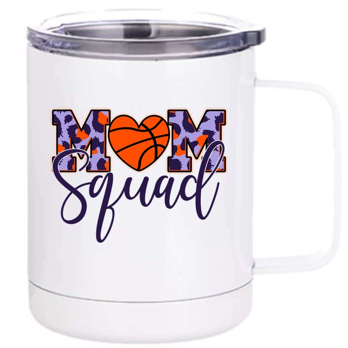 Cute Basketball Mom Squad Front & Back 12oz Stainless Steel Tumbler Cup