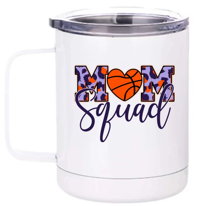 Cute Basketball Mom Squad Front & Back 12oz Stainless Steel Tumbler Cup