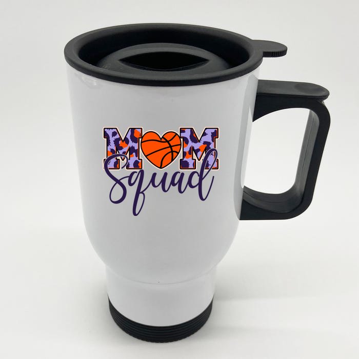 Cute Basketball Mom Squad Front & Back Stainless Steel Travel Mug