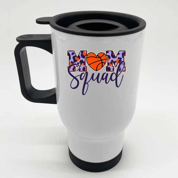 Cute Basketball Mom Squad Front & Back Stainless Steel Travel Mug