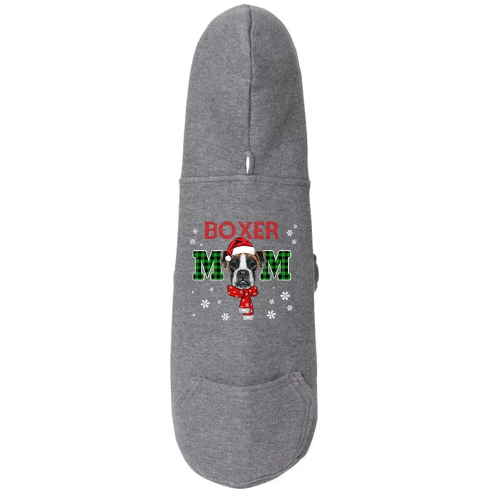 Christmas Boxer Mom Plaid Santa Hat Cute Dog Lover Funny Gift Doggie 3-End Fleece Hoodie