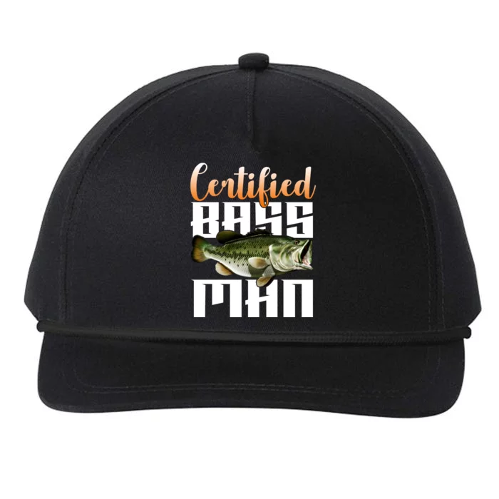 Certified Bass Man Fisherman Snapback Five-Panel Rope Hat