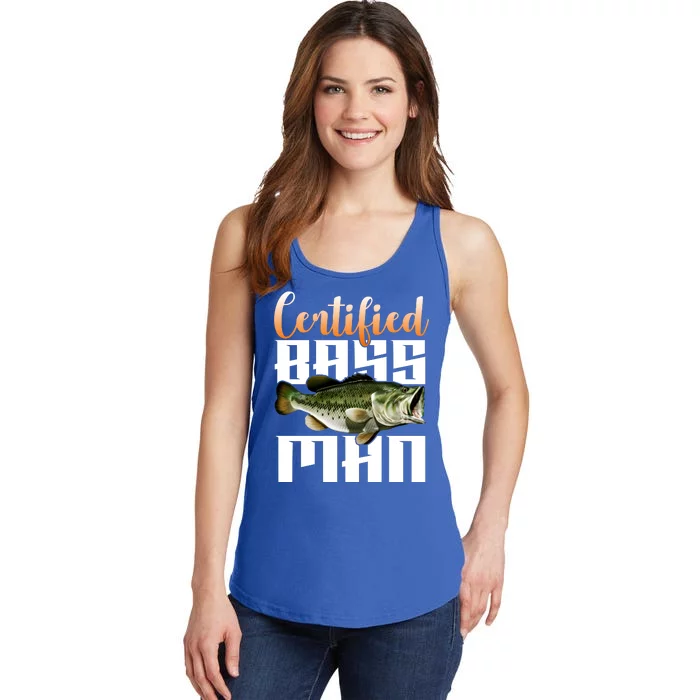 Certified Bass Man Fisherman Ladies Essential Tank