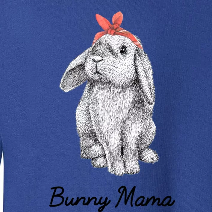 Cute Bunny Mama Lop Eared Rabbit Wearing Bandana Gift Toddler Sweatshirt