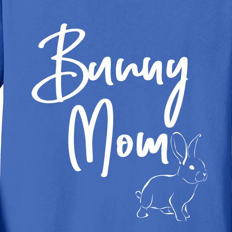 Cute Bunny Mom Gift Kids Long Sleeve Shirt