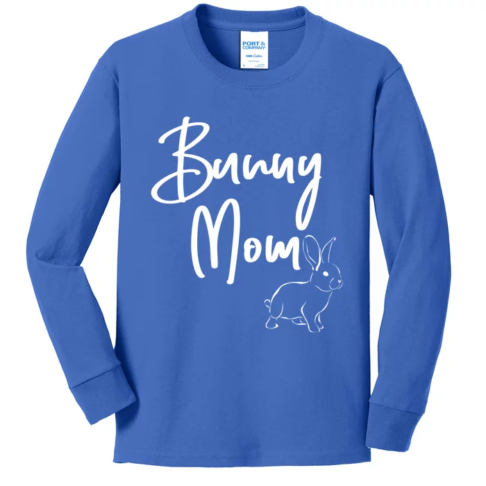 Cute Bunny Mom Gift Kids Long Sleeve Shirt