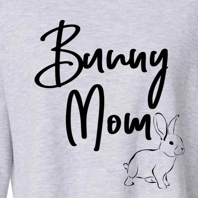 Cute Bunny Mom Gift Cropped Pullover Crew