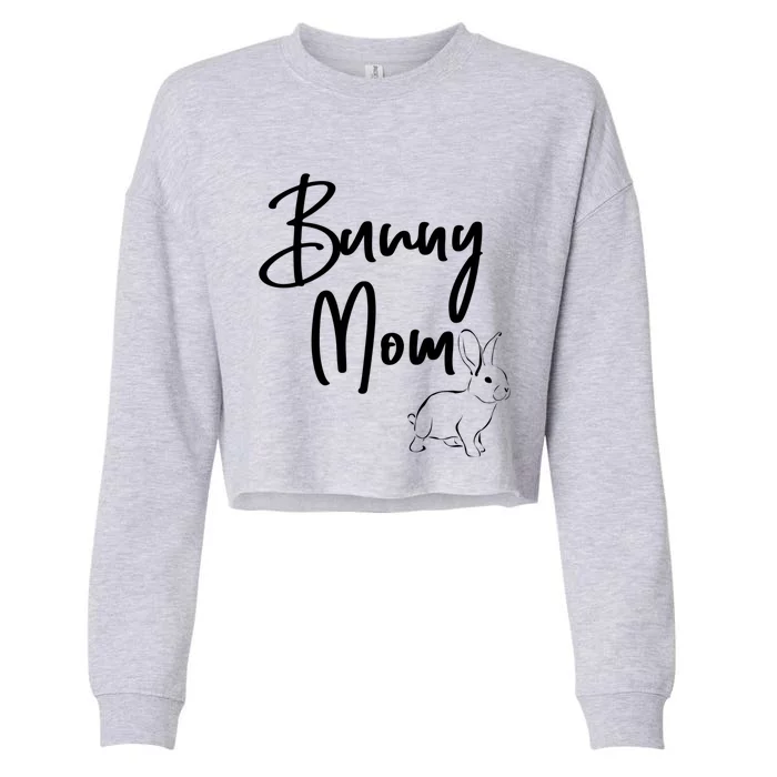 Cute Bunny Mom Gift Cropped Pullover Crew