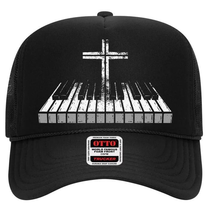 Christian Believer Musician Composer Music Piano Player High Crown Mesh Trucker Hat