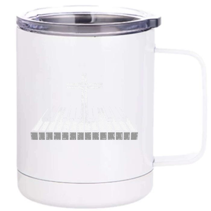 Christian Believer Musician Composer Music Piano Player Front & Back 12oz Stainless Steel Tumbler Cup