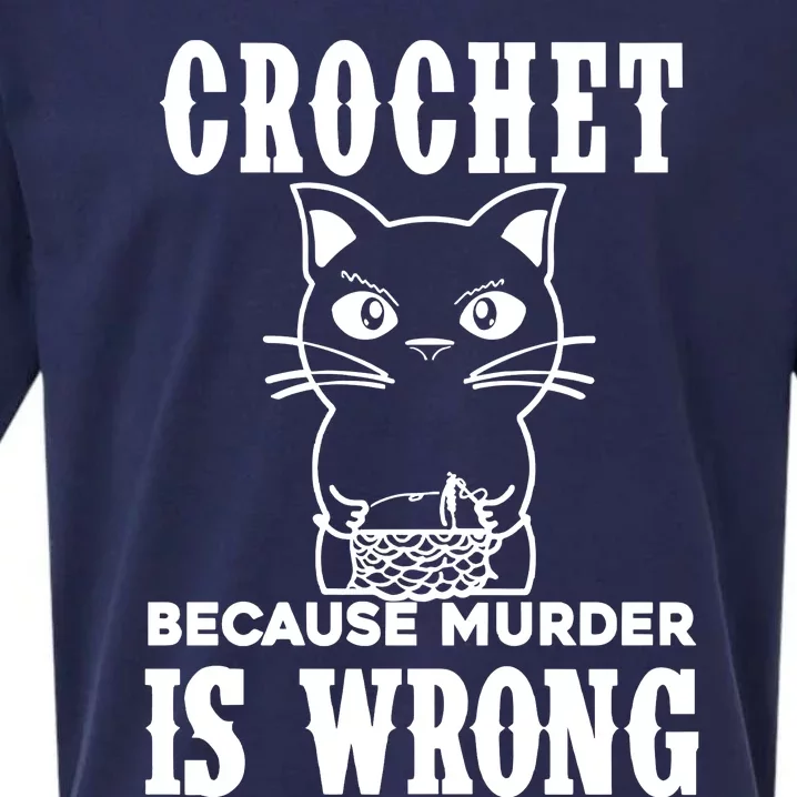 Crochet Because Murder Is Wrong Sueded Cloud Jersey T-Shirt