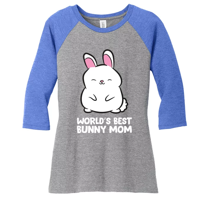 Cute Bunny Mother World's Best Bunny Mom Rabbit Bunny Mom Great Gift Women's Tri-Blend 3/4-Sleeve Raglan Shirt