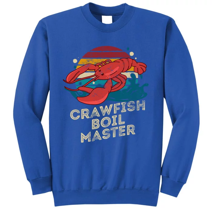 Crawfish Boil Master Funny Crawfish Season Retro Crawfish Gift Tall Sweatshirt