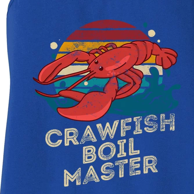 Crawfish Boil Master Funny Crawfish Season Retro Crawfish Gift Women's Racerback Tank