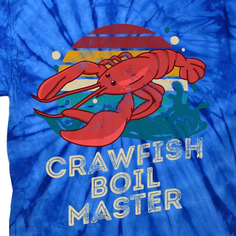 Crawfish Boil Master Funny Crawfish Season Retro Crawfish Gift Tie-Dye T-Shirt