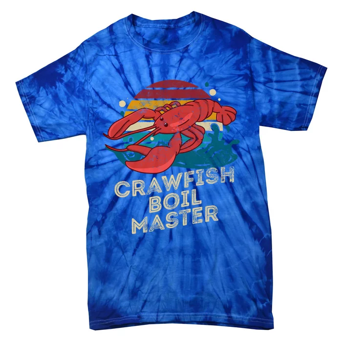 Crawfish Boil Master Funny Crawfish Season Retro Crawfish Gift Tie-Dye T-Shirt