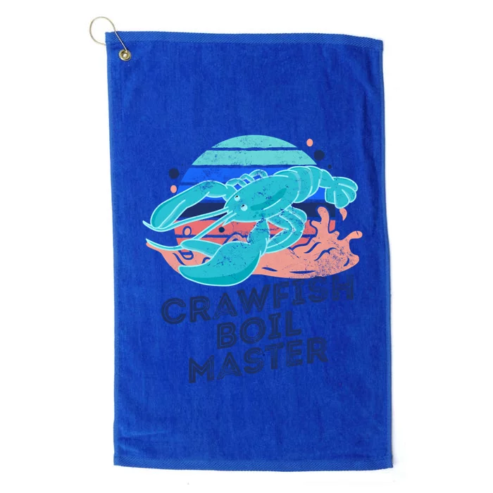 Crawfish Boil Master Funny Crawfish Season Retro Crawfish Funny Gift Platinum Collection Golf Towel