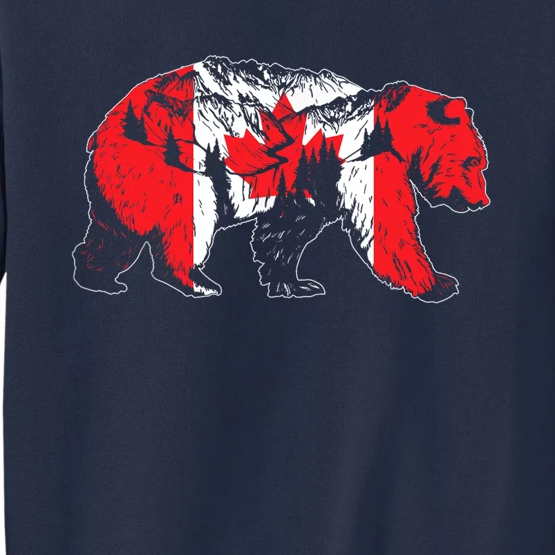 Canadian Bear & Maple Leaf Canada Flag Patriotic Sweatshirt