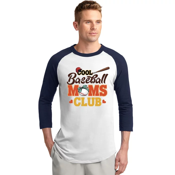 Cool Baseball Moms Club Game Day Baseball Cute Baseball Mom Baseball Sleeve Shirt