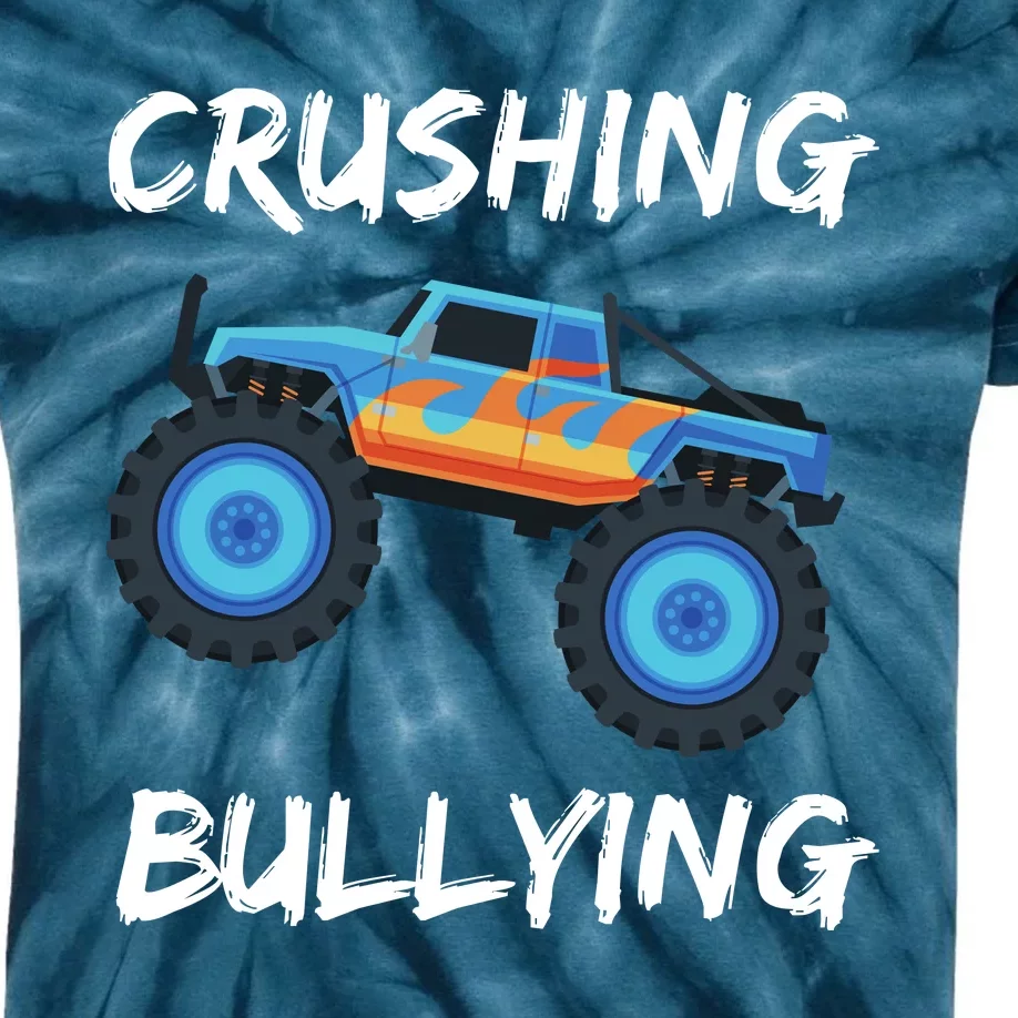 Crushing Bullying Monster Truck Anti Bully Kids Tie-Dye T-Shirt