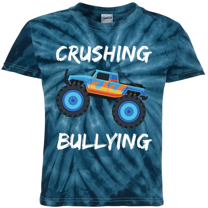 Crushing Bullying Monster Truck Anti Bully Kids Tie-Dye T-Shirt