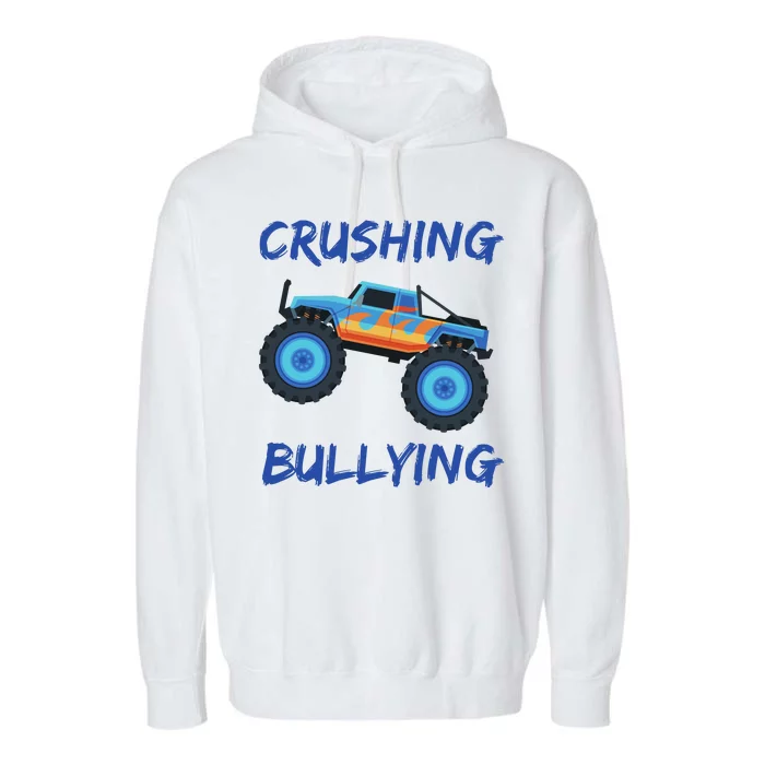 Crushing Bullying Monster Truck Anti Bully Garment-Dyed Fleece Hoodie