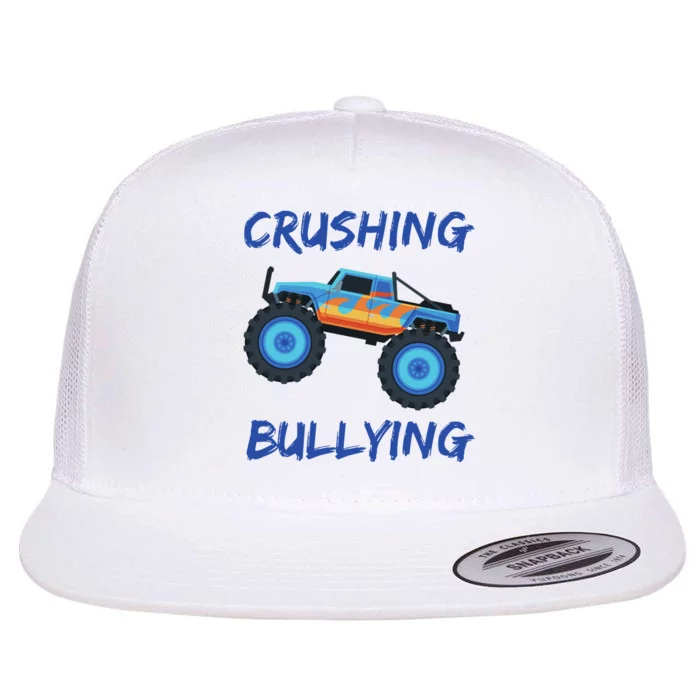 Crushing Bullying Monster Truck Anti Bully Flat Bill Trucker Hat