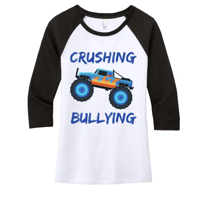 Crushing Bullying Monster Truck Anti Bully Women's Tri-Blend 3/4-Sleeve Raglan Shirt