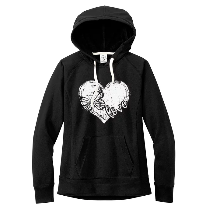 Cute Butterfly Monarchs Lovers Entomologist Women Love Women's Fleece Hoodie