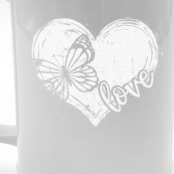 Cute Butterfly Monarchs Lovers Entomologist Women Love Front & Back Beer Stein